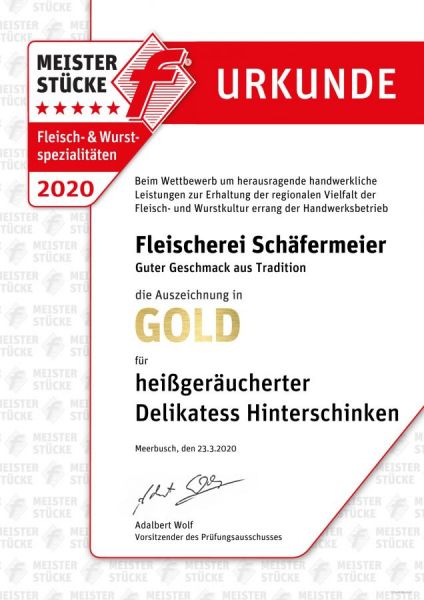 Qualitätspürfung 2020 des Fleischhandwerks NRW